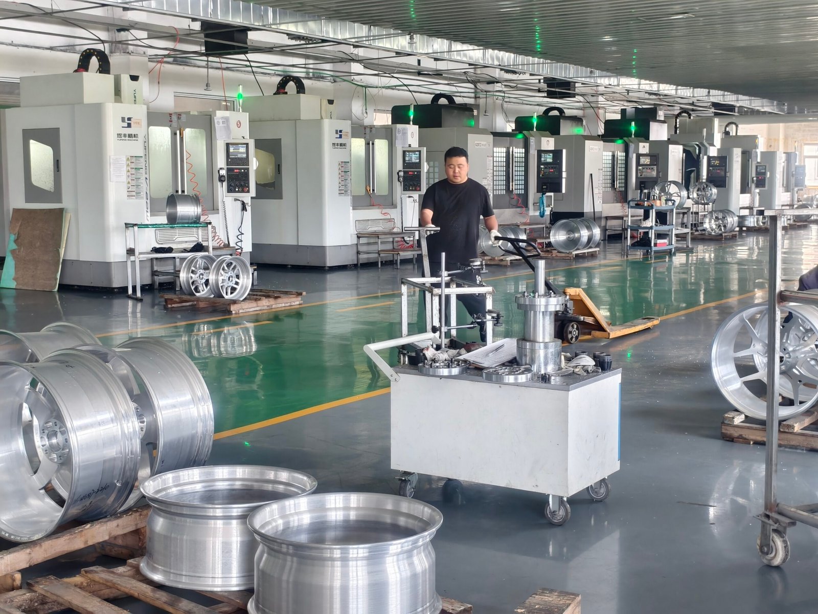 Precision wheel processing area