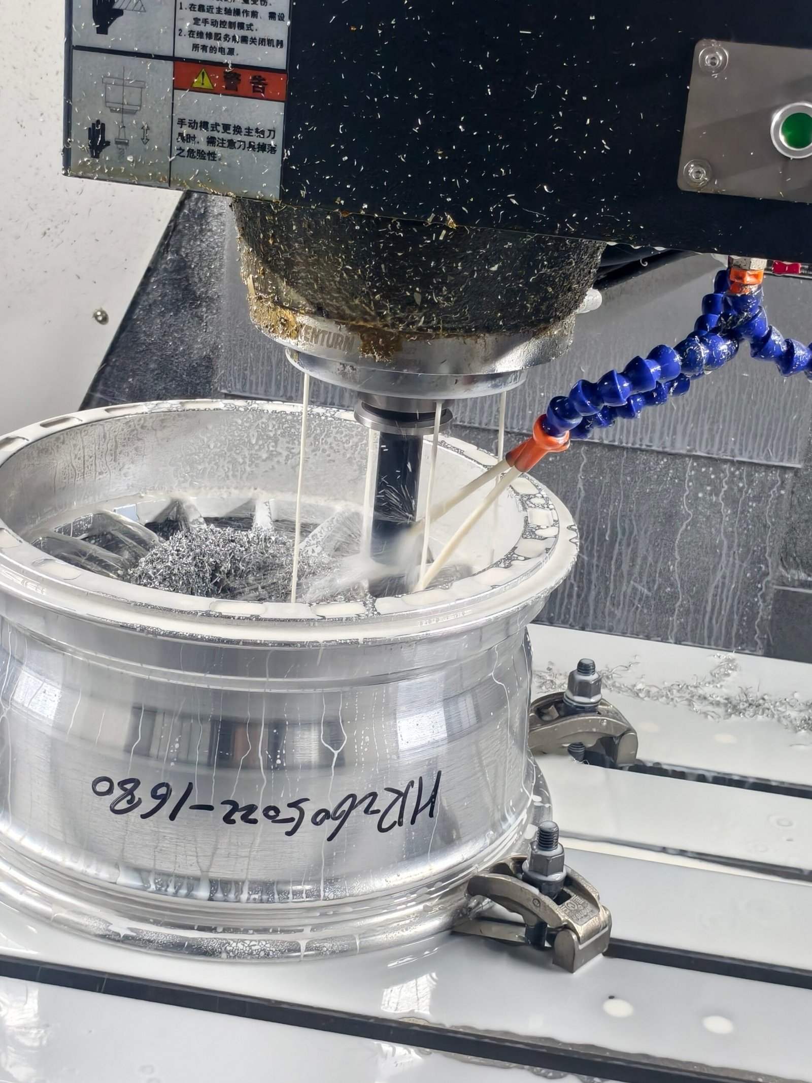 CNC machining a custom forged wheel design