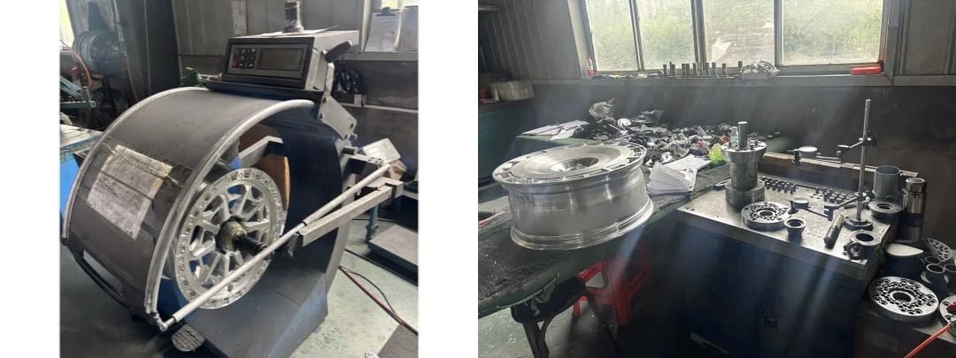 Finished forged wheel after balancing and radial runout testing
