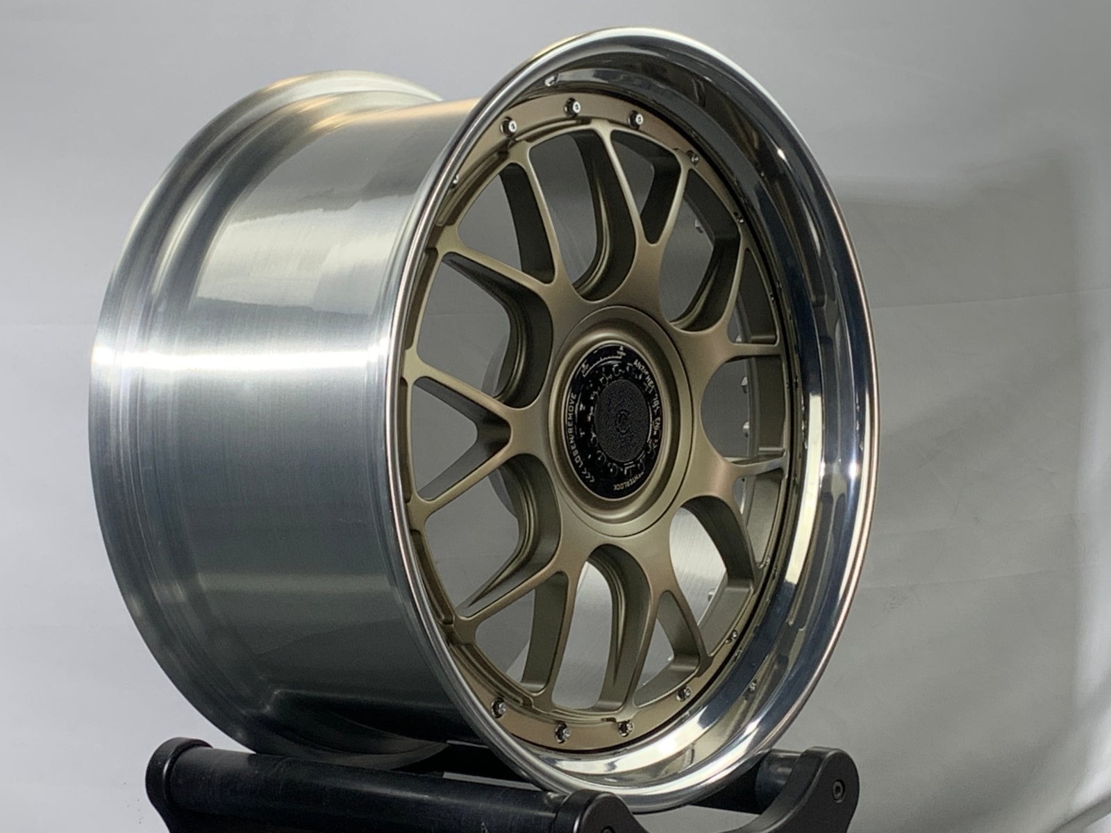 Custom forged wheel installed for an Apex Tuning project
